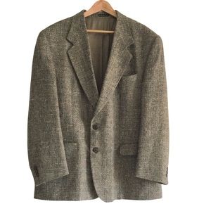 VINTAGE SILK WOOL ALPACA Suit Jacket 42R Moore’s